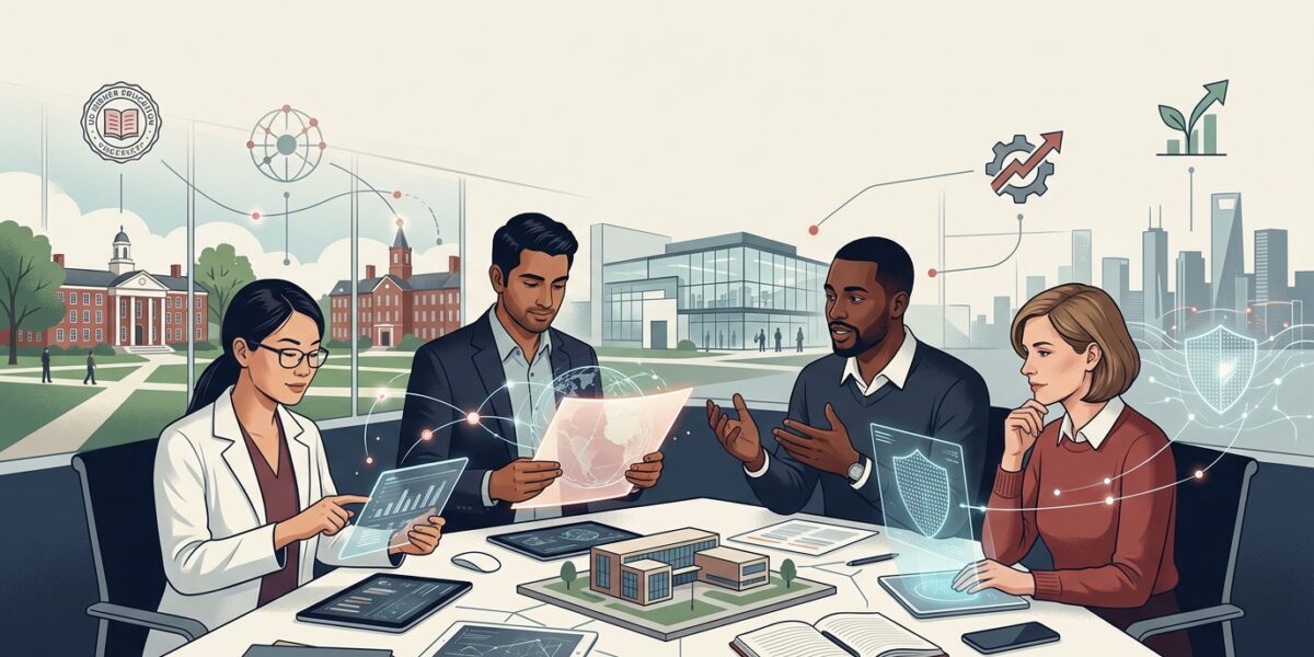 Skilled professionals working in the United States, illustrating the H-1B visa program and its economic and employment implications.